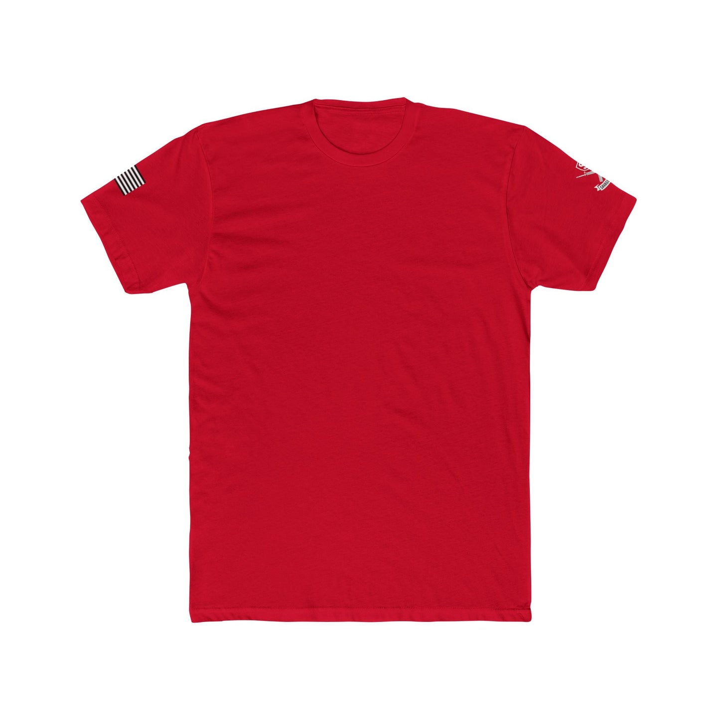 Premium Basic Tee's with WHITE FLAG - Savage Operators Tactical Tee | T-Shirt | Savage Operators Clothing | Patriotic Apparel | Military Humor | High Quality Solid Red