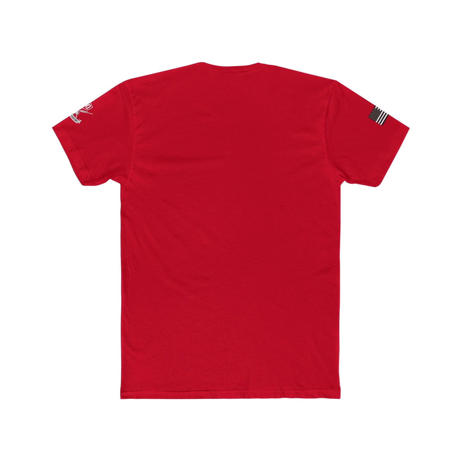 Premium Basic Tee's with WHITE FLAG - Savage Operators Tactical Tee | T-Shirt | Savage Operators Clothing | Patriotic Apparel | Military Humor | High Quality Solid Red