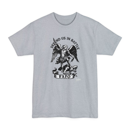 Saint Michael 'Defend Us in Battle' T-Shirt - XLT - Savage Operators Tactical Tee | T-Shirt | Savage Operators Clothing | Patriotic Apparel | Military Humor | High Quality Light Steel