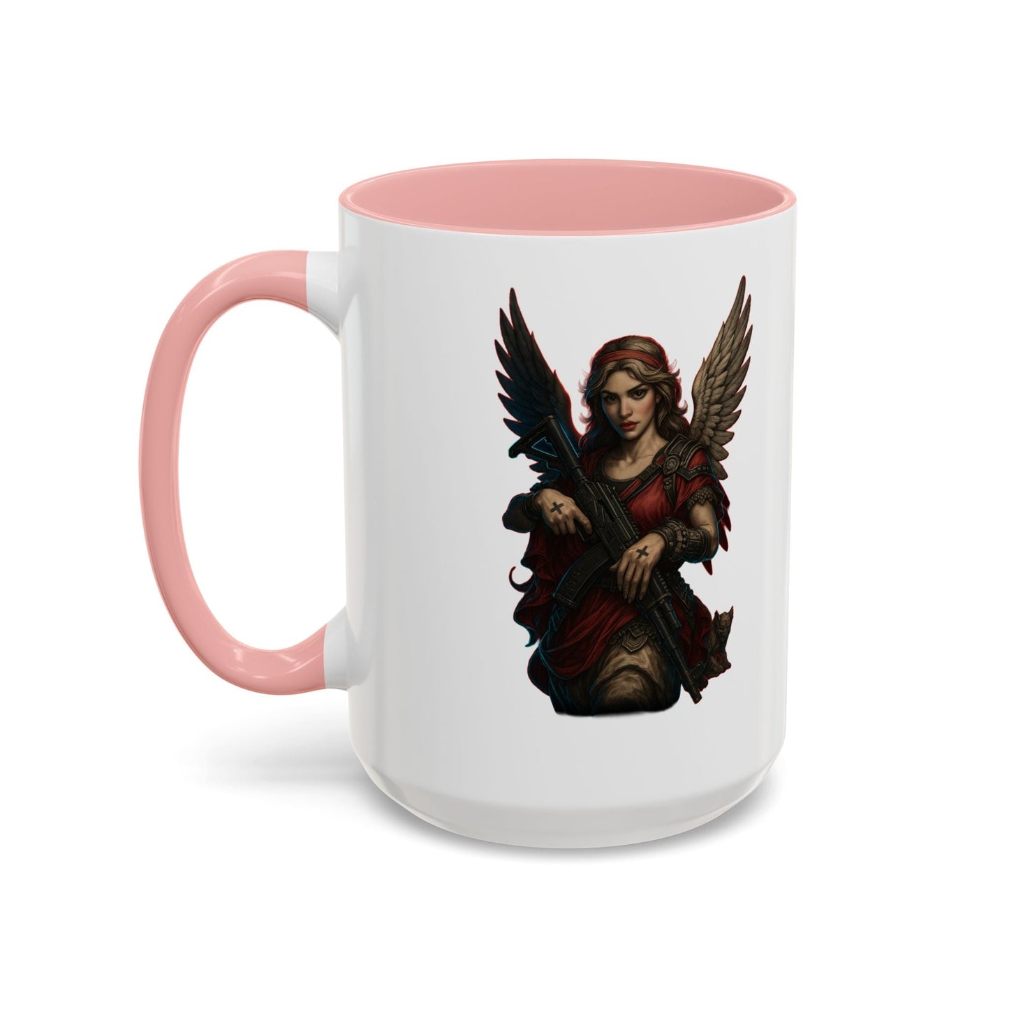 Savage Angel Coffee Mug — Gothic Warrior Winged Protector Accent Mug - Savage Operators Tactical Tee | Mug | Savage Operators Clothing | Patriotic Apparel | Military Humor | High Quality 15oz