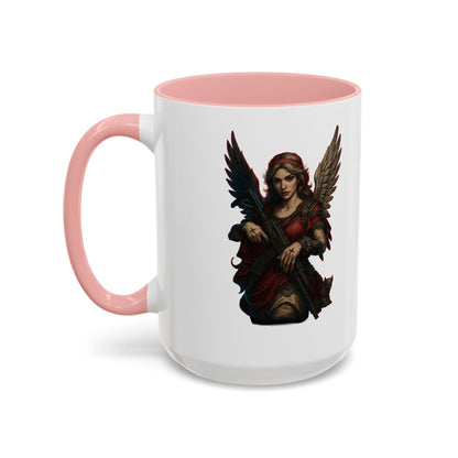 Savage Angel Coffee Mug — Gothic Warrior Winged Protector Accent Mug - Savage Operators Tactical Tee | Mug | Savage Operators Clothing | Patriotic Apparel | Military Humor | High Quality 15oz