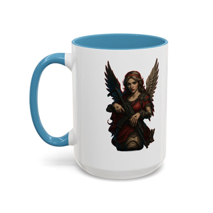 Savage Angel Coffee Mug — Gothic Warrior Winged Protector Accent Mug - Savage Operators Tactical Tee | Mug | Savage Operators Clothing | Patriotic Apparel | Military Humor | High Quality 15oz