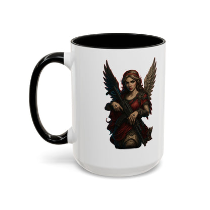 Savage Angel Coffee Mug — Gothic Warrior Winged Protector Accent Mug - Savage Operators Tactical Tee | Mug | Savage Operators Clothing | Patriotic Apparel | Military Humor | High Quality 15oz
