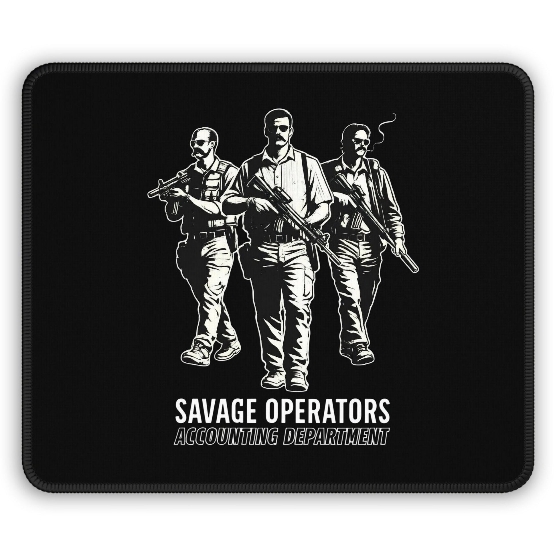 Savage Operators: Accounting Department Tactical Gaming Desk Mat — Gaming Mouse Pad - Savage Operators Tactical Tee | Home Decor | Savage Operators Clothing | Patriotic Apparel | Military Humor | High Quality Rectangle