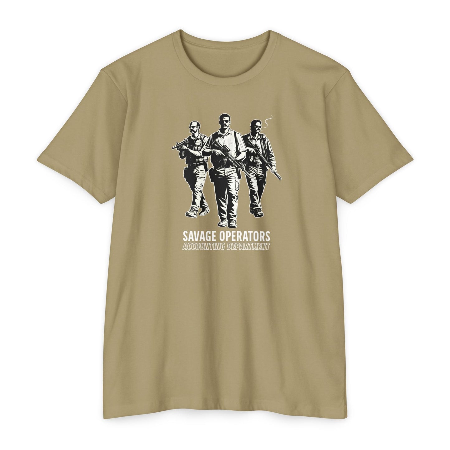 Savage Operators Accounting Department — Tactical Vintage Military Operator Graphic - Savage Operators Tactical Tee | T-Shirt | Savage Operators Clothing | Patriotic Apparel | Military Humor | High Quality CVC Light Olive