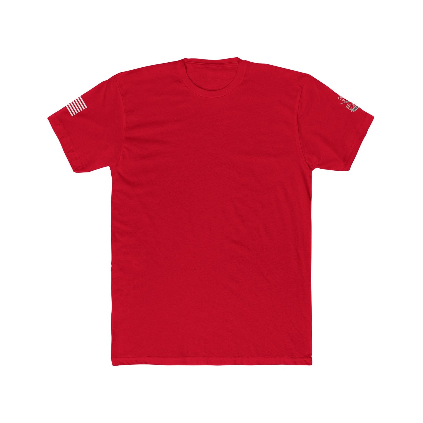 Savage Operators • American Flag Sleeve & Logo Tactical Tee - Savage Operators Tactical Tee | T-Shirt | Savage Operators Clothing | Patriotic Apparel | Military Humor | High Quality Solid Red
