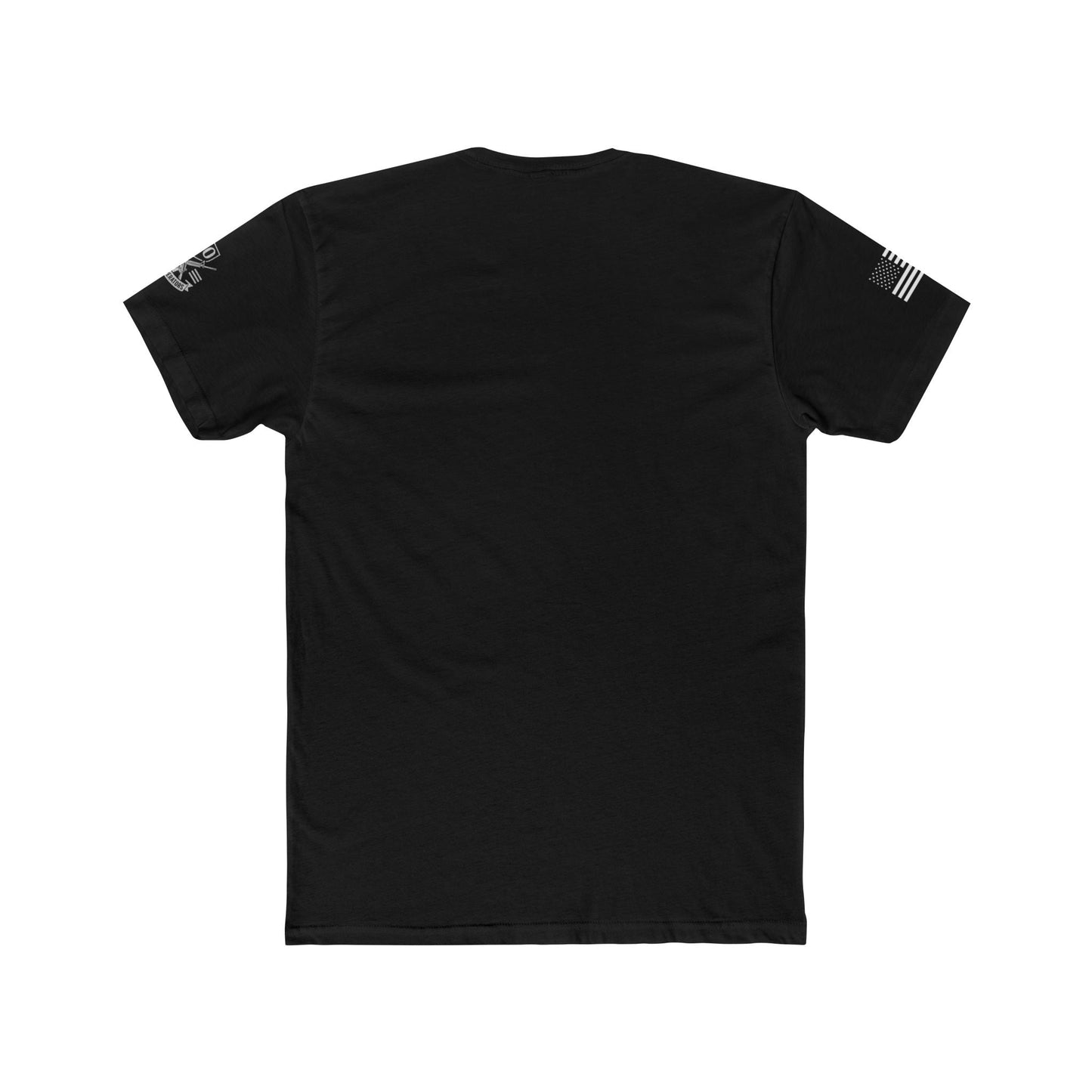 Savage Operators • American Flag Sleeve & Logo Tactical Tee - Savage Operators Tactical Tee | T-Shirt | Savage Operators Clothing | Patriotic Apparel | Military Humor | High Quality Solid Red