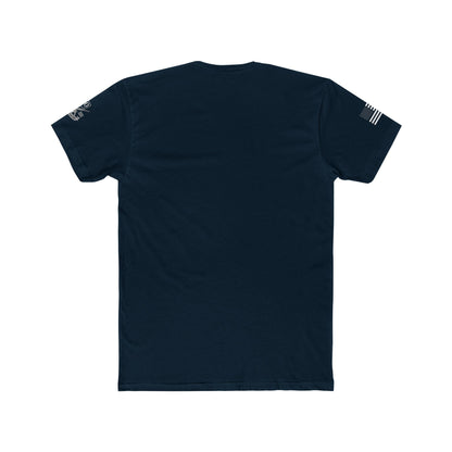 Savage Operators • American Flag Sleeve & Logo Tactical Tee - Savage Operators Tactical Tee | T-Shirt | Savage Operators Clothing | Patriotic Apparel | Military Humor | High Quality Solid Red