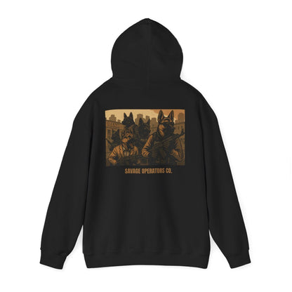 Savage Operators Co. Graphic k9 bank Hoodie — Tactical K9 Vintage Crew - Savage Operators Tactical Tee | Hoodie | Savage Operators Clothing | Patriotic Apparel | Military Humor | High Quality S