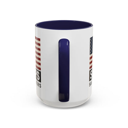 Savage Operators Coffee Mug — American Flag Accent 16oz - Savage Operators Tactical Tee | Mug | Savage Operators Clothing | Patriotic Apparel | Military Humor | High Quality 15oz