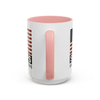 Savage Operators Coffee Mug — American Flag Accent 16oz - Savage Operators Tactical Tee | Mug | Savage Operators Clothing | Patriotic Apparel | Military Humor | High Quality 15oz