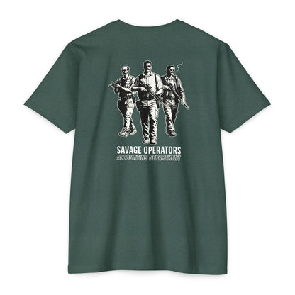 Savage Operators - Delta Accounting Department Tactical Operator Tee - Savage Operators Tactical Tee | T-Shirt | Savage Operators Clothing | Patriotic Apparel | Military Humor | High Quality Heather Forest Green