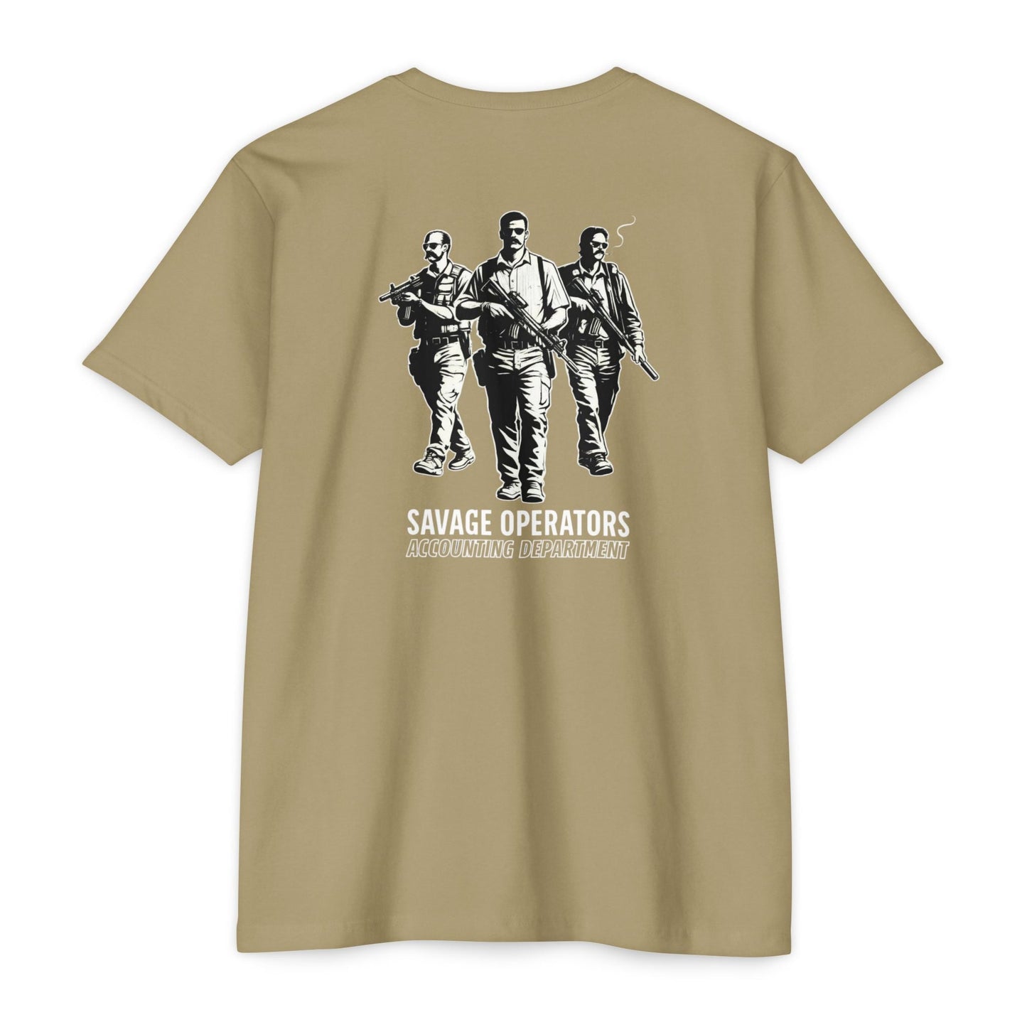 Savage Operators - Delta Accounting Department Tactical Operator Tee - Savage Operators Tactical Tee | T-Shirt | Savage Operators Clothing | Patriotic Apparel | Military Humor | High Quality CVC Light Olive