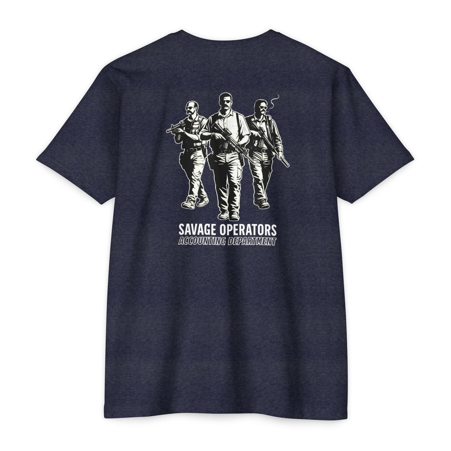Savage Operators - Delta Accounting Department Tactical Operator Tee - Savage Operators Tactical Tee | T-Shirt | Savage Operators Clothing | Patriotic Apparel | Military Humor | High Quality CVC Midnight Navy