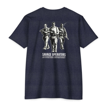 Savage Operators - Delta Accounting Department Tactical Operator Tee - Savage Operators Tactical Tee | T-Shirt | Savage Operators Clothing | Patriotic Apparel | Military Humor | High Quality CVC Midnight Navy