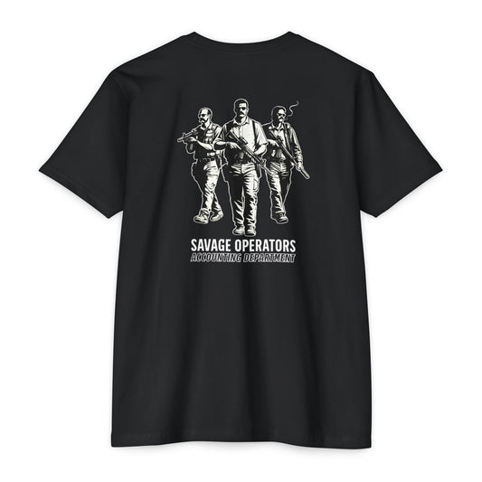 Savage Operators - Delta Accounting Department Tactical Operator Tee - Savage Operators Tactical Tee | T-Shirt | Savage Operators Clothing | Patriotic Apparel | Military Humor | High Quality CVC Black