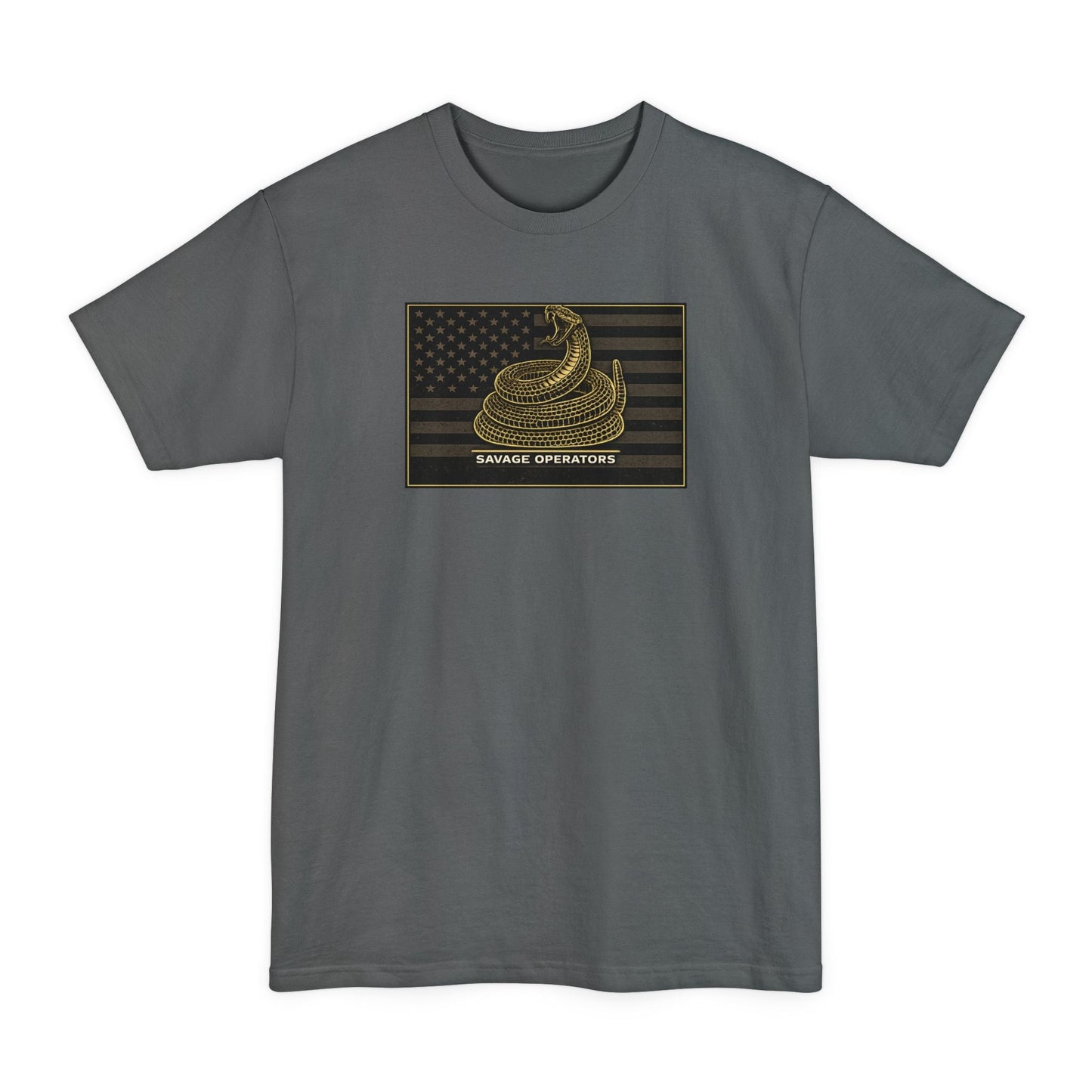 Savage Operators Dont Tread Weathered Flag T-Shirt - XLT Big & Tall - Savage Operators Tactical Tee | T-Shirt | Savage Operators Clothing | Patriotic Apparel | Military Humor | High Quality Deep Royal