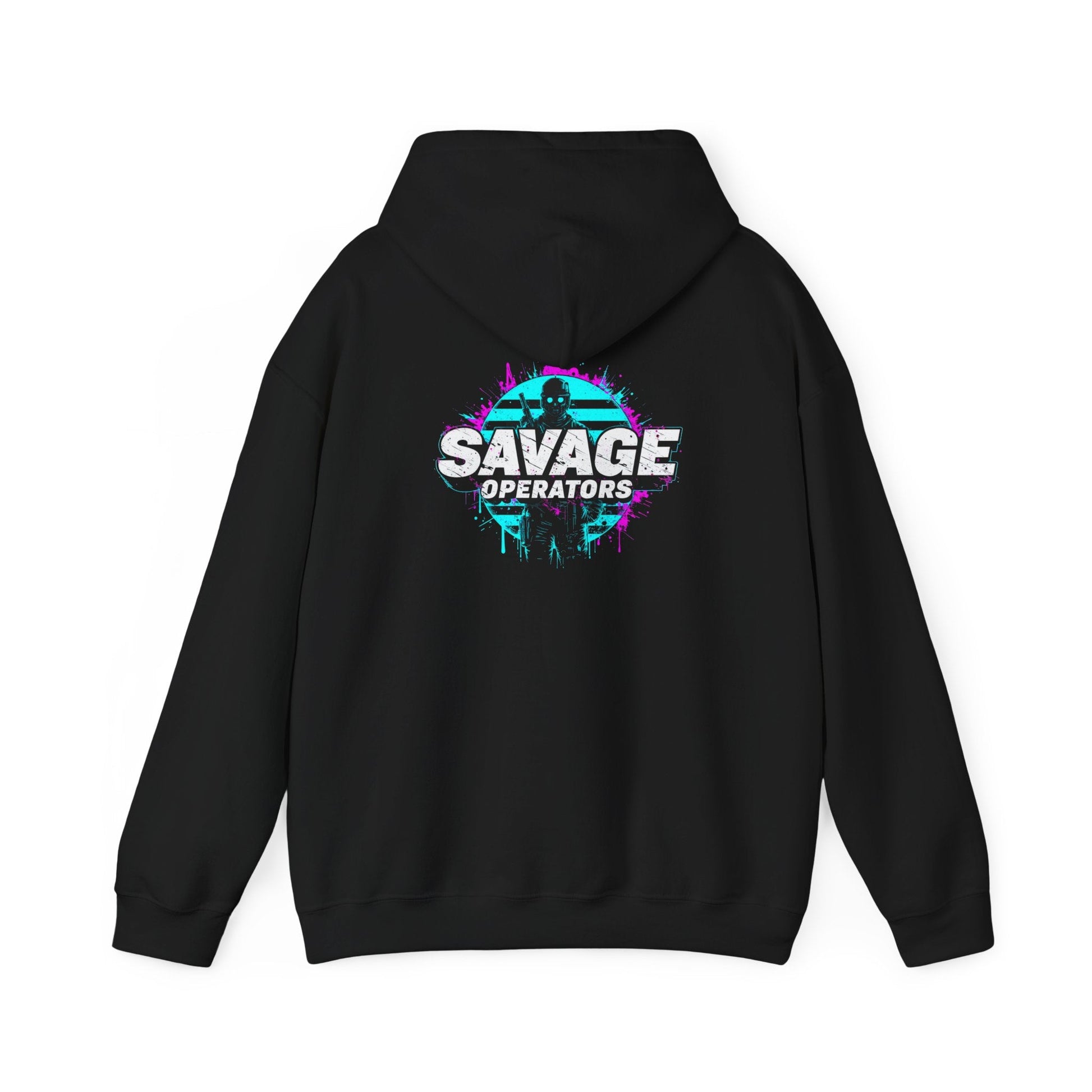 Savage Operators Hoodie — Retro Neon Sweatshirt - Savage Operators Tactical Tee | Hoodie | Savage Operators Clothing | Patriotic Apparel | Military Humor | High Quality S