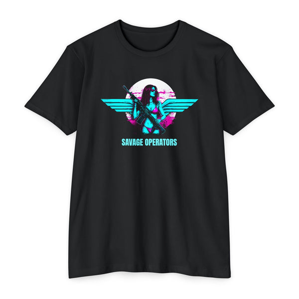 Savage Operators Retro Neon SavOps Angel T-Shirt – Savage