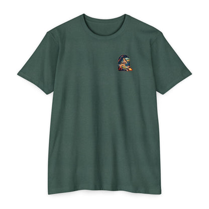 Savage Operators Rocket Girl Back Print Shirt – Vintage Space Pin - Up Tactical Tee - Savage Operators Tactical Tee | T-Shirt | Savage Operators Clothing | Patriotic Apparel | Military Humor | High Quality Heather Forest Green