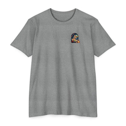 Savage Operators Rocket Girl Back Print Shirt – Vintage Space Pin - Up Tactical Tee - Savage Operators Tactical Tee | T-Shirt | Savage Operators Clothing | Patriotic Apparel | Military Humor | High Quality Dark Heather Grey