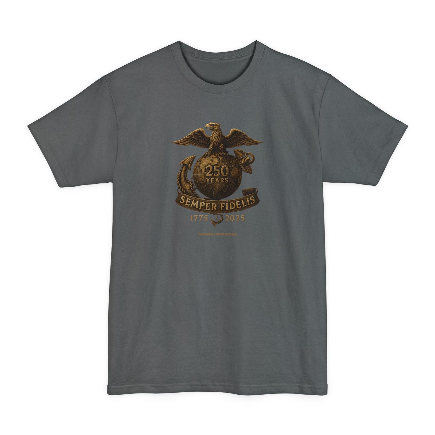 Savage Operators Semper Fidelis USMC 250 Years Tactical Tee – XLT Tall Fit Patriotic Military Shirt - Savage Operators Tactical Tee | T-Shirt | Savage Operators Clothing | Patriotic Apparel | Military Humor | High Quality Navy