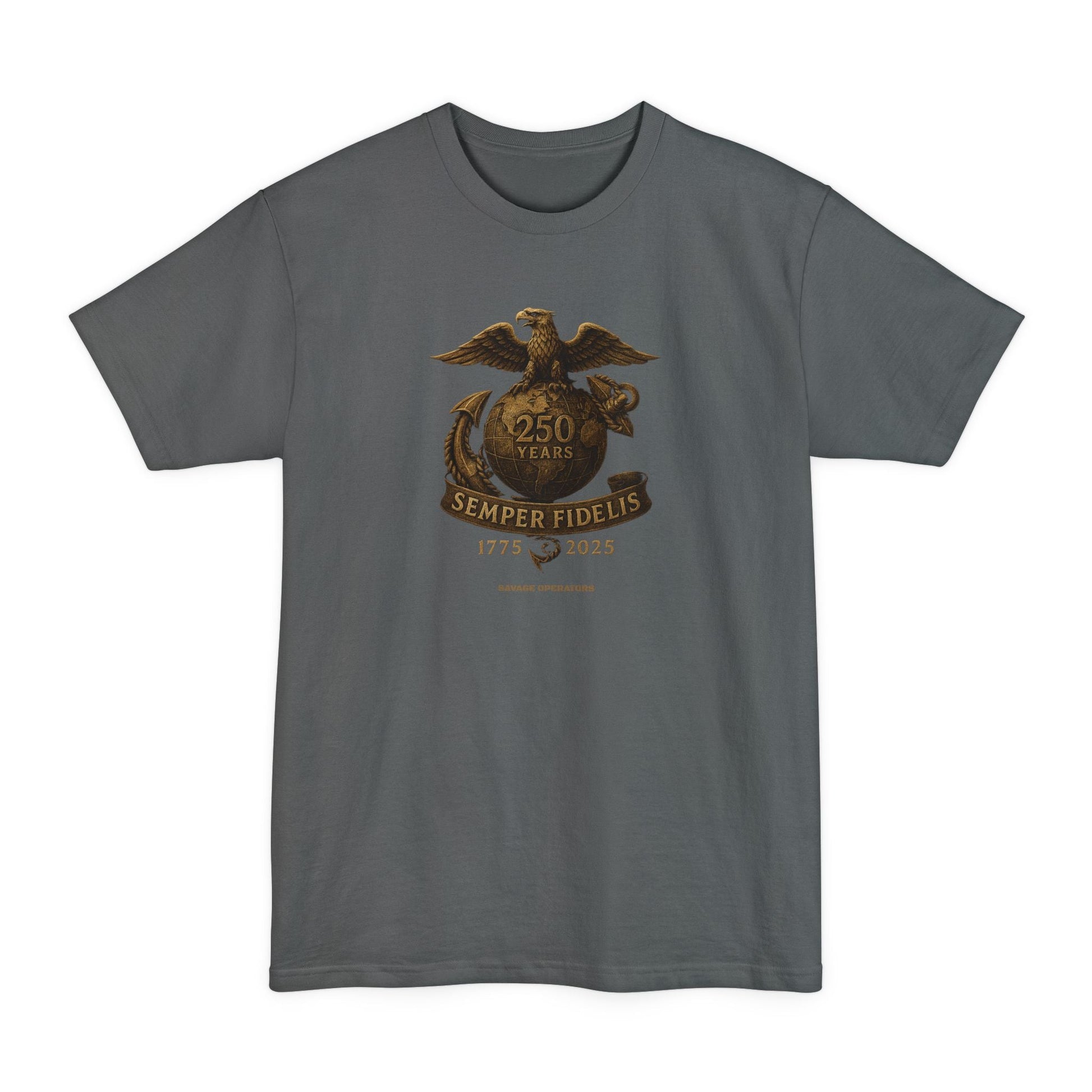 Savage Operators Semper Fidelis USMC 250 Years Tactical Tee – XLT Tall Fit Patriotic Military Shirt - Savage Operators Tactical Tee | T-Shirt | Savage Operators Clothing | Patriotic Apparel | Military Humor | High Quality Navy