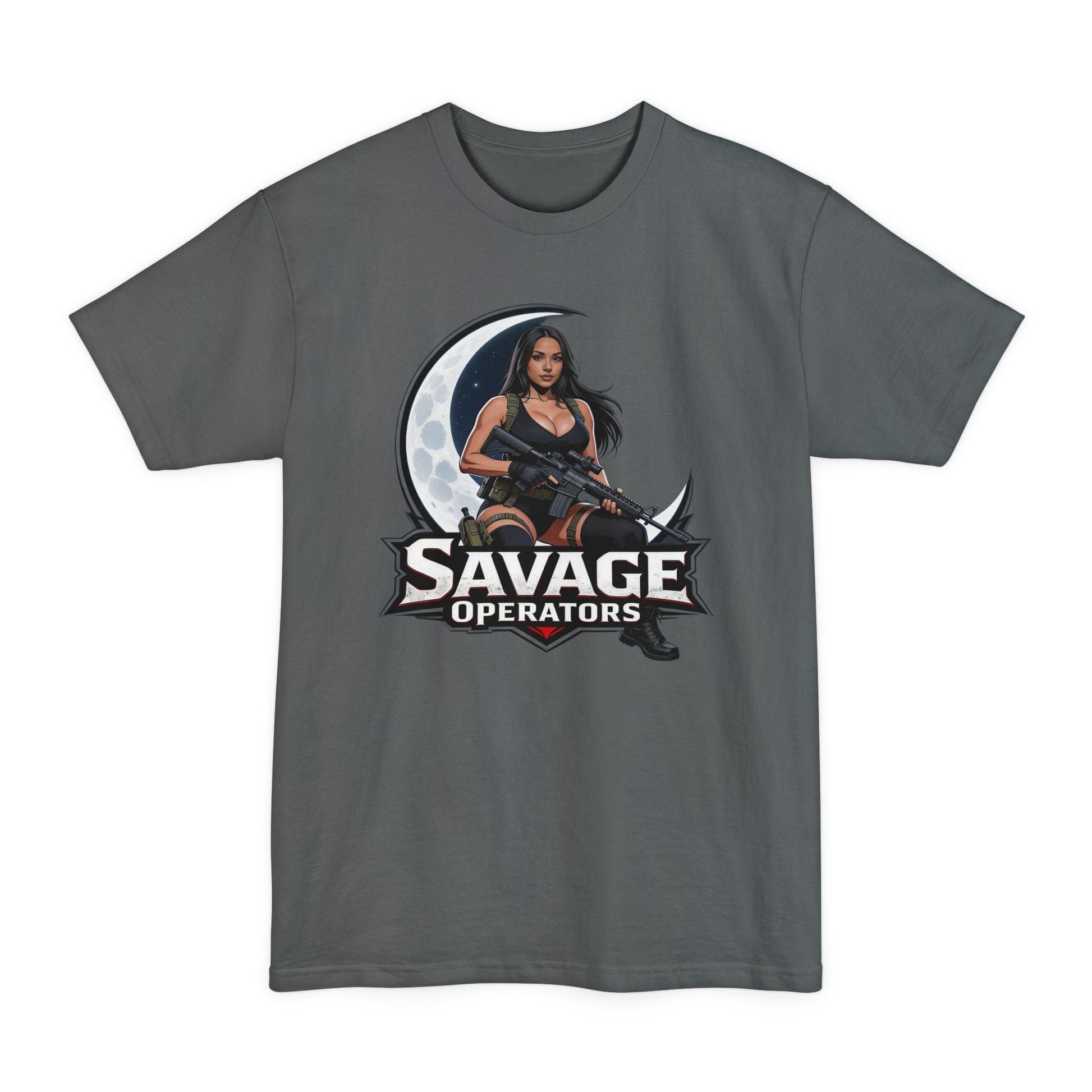 Savage Operators Tactical Moon Operator Tall Tee (XLT–4XLT) - Savage Operators Tactical Tee | T-Shirt | Savage Operators Clothing | Patriotic Apparel | Military Humor | High Quality Black