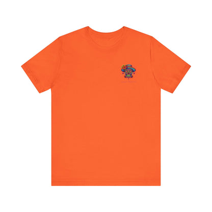 Savage Skull Trip – Trippy Neon Skull Shirt (LIMITED DROP) - BACK PRINT - Savage Operators Tactical Tee | T-Shirt | Savage Operators Clothing | Patriotic Apparel | Military Humor | High Quality Orange