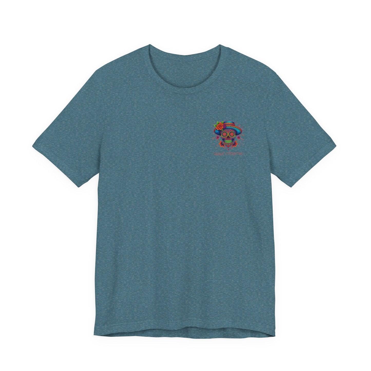 Savage Skull Trip – Trippy Neon Skull Shirt (LIMITED DROP) - BACK PRINT - Savage Operators Tactical Tee | T-Shirt | Savage Operators Clothing | Patriotic Apparel | Military Humor | High Quality Dark Grey Heather