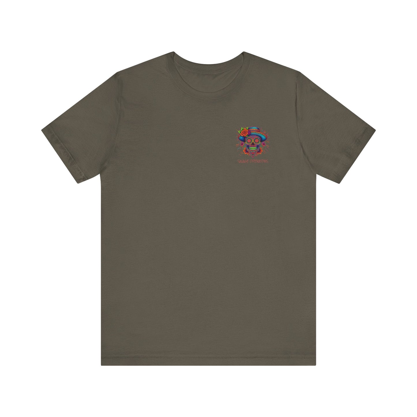 Savage Skull Trip – Trippy Neon Skull Shirt (LIMITED DROP) - BACK PRINT - Savage Operators Tactical Tee | T-Shirt | Savage Operators Clothing | Patriotic Apparel | Military Humor | High Quality Army