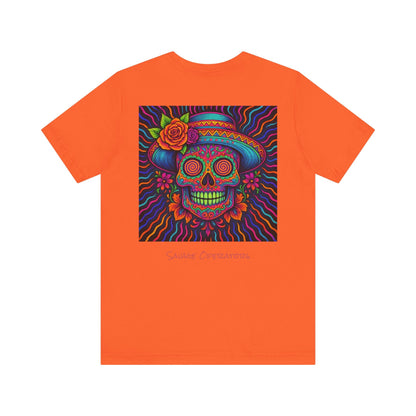 Savage Skull Trip – Trippy Neon Skull Shirt (LIMITED DROP) - BACK PRINT - Savage Operators Tactical Tee | T-Shirt | Savage Operators Clothing | Patriotic Apparel | Military Humor | High Quality Dark Grey Heather