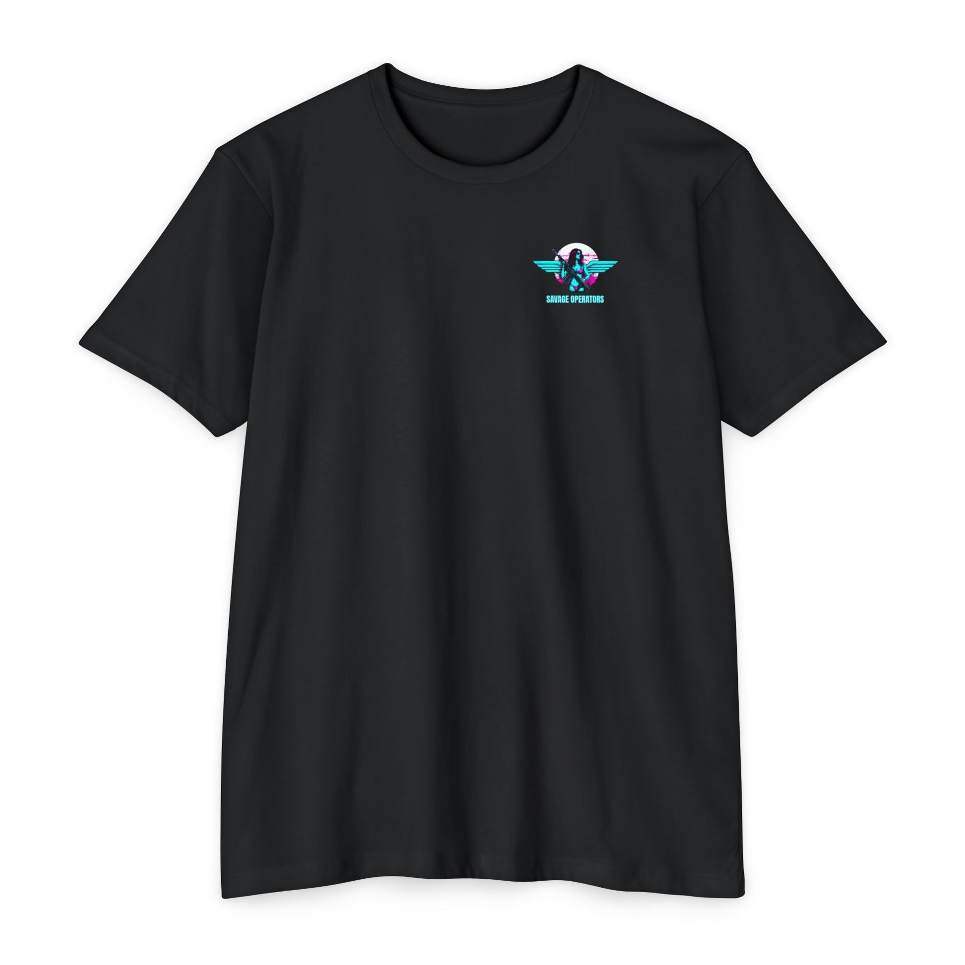 SavOps Retro Angel Operator Vibes T-Shirt - Savage Operators Tactical Tee | T-Shirt | Savage Operators Clothing | Patriotic Apparel | Military Humor | High Quality Heather Forest Green