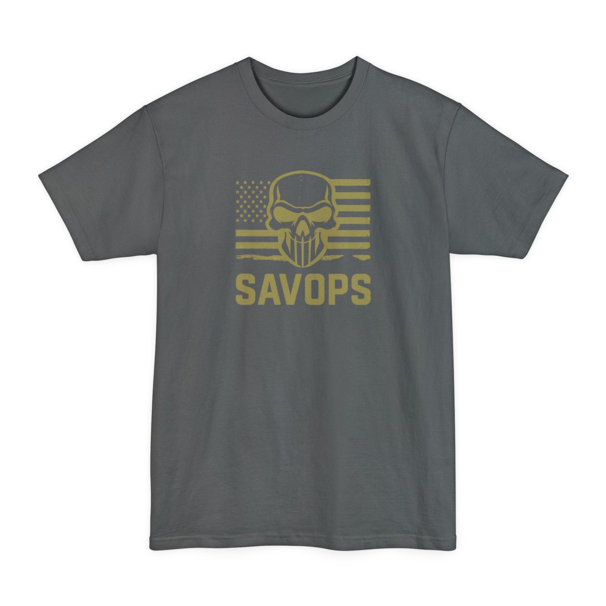 SAVOPS Tactical Skull Flag T-Shirt - XLT Big & Tall - Savage Operators Tactical Tee | T-Shirt | Savage Operators Clothing | Patriotic Apparel | Military Humor | High Quality Navy