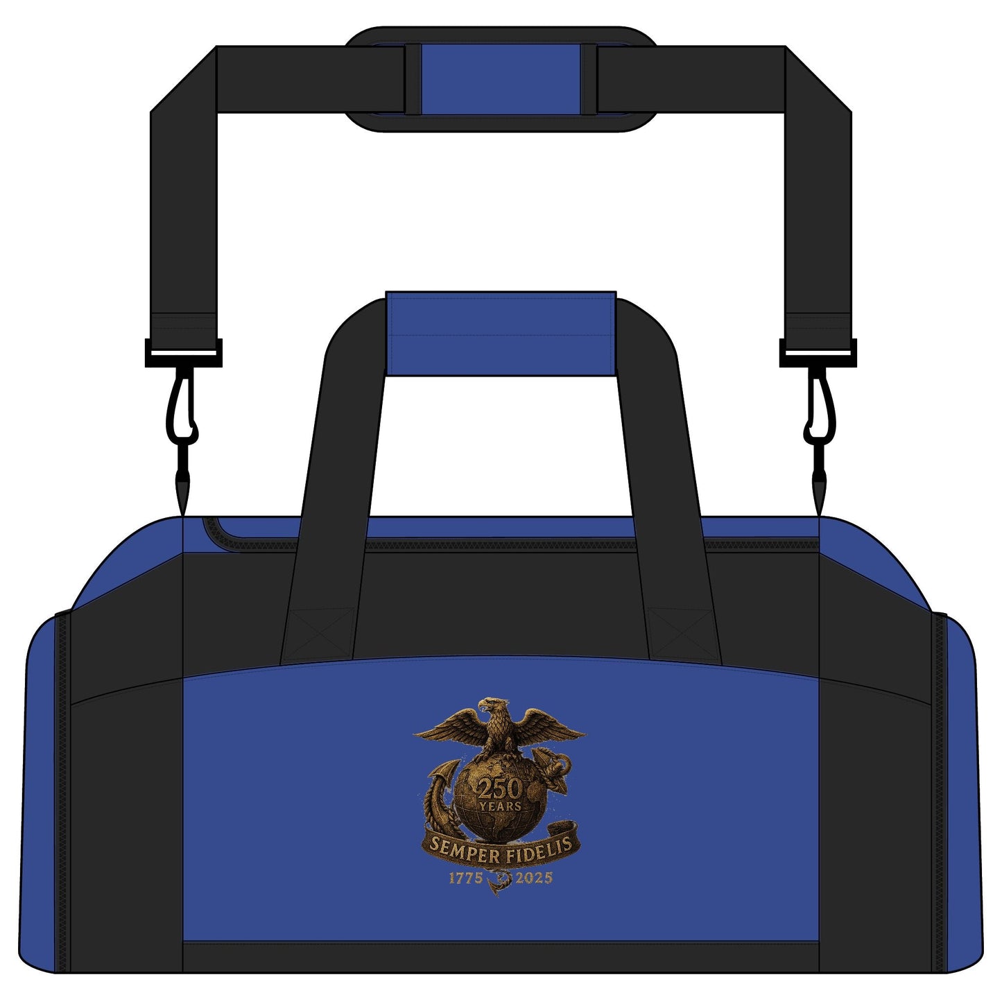 Semper Fidelis 250th USMC Anniversary Eagle Gym Bag — Military - Inspired Duffle - Savage Operators Tactical Tee | Bags | Savage Operators Clothing | Patriotic Apparel | Military Humor | High Quality Royal