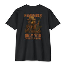 Smokey Bear Return Fire Dark Funny Humor Tee - BACK PRINT