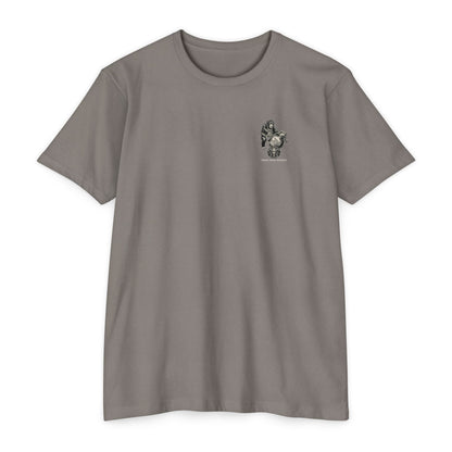 Tactical Ape Grenade Shirt – Savage Operators Back Print Graphic Tee - Savage Operators Tactical Tee | T-Shirt | Savage Operators Clothing | Patriotic Apparel | Military Humor | High Quality CVC Stone Gray
