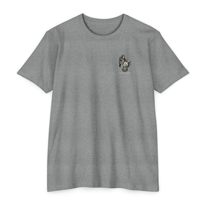 Tactical Ape Grenade Shirt – Savage Operators Back Print Graphic Tee - Savage Operators Tactical Tee | T-Shirt | Savage Operators Clothing | Patriotic Apparel | Military Humor | High Quality CVC Stone Gray