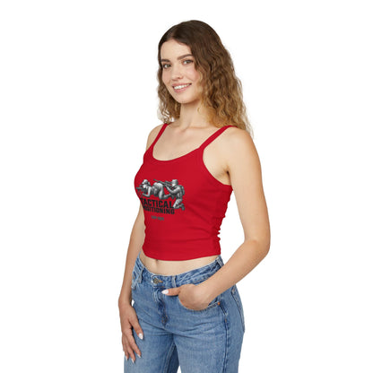 Tactical Positioning Women’s Crop Tank | SavOps Graphic Tee - Savage Operators Tactical Tee | Tank Top | Savage Operators Clothing | Patriotic Apparel | Military Humor | High Quality Solid Red Blend