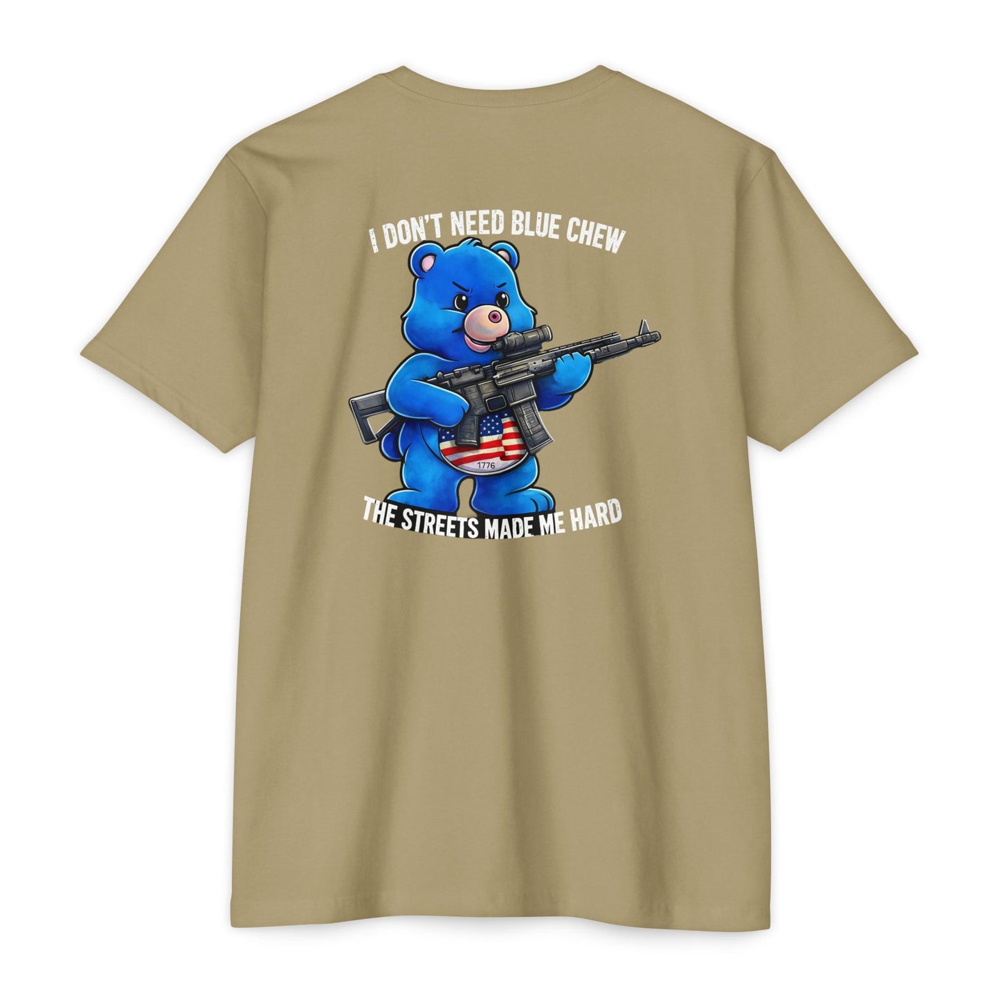 The Streets Made Me Hard - Bare that Dont Care Patriotic Tee Back Print - Savage Operators Tactical Tee | T-Shirt | Savage Operators Clothing | Patriotic Apparel | Military Humor | High Quality CVC Red