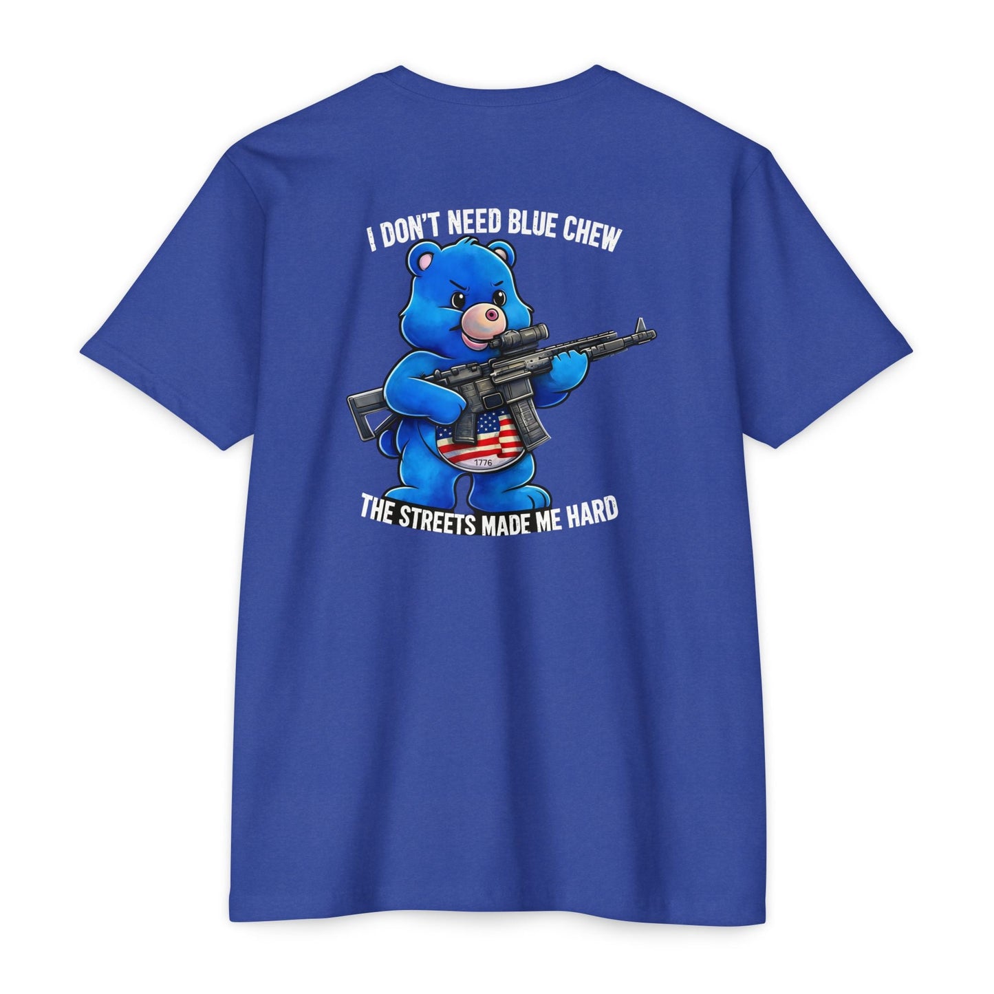 The Streets Made Me Hard - Bare that Dont Care Patriotic Tee Back Print - Savage Operators Tactical Tee | T-Shirt | Savage Operators Clothing | Patriotic Apparel | Military Humor | High Quality CVC Red