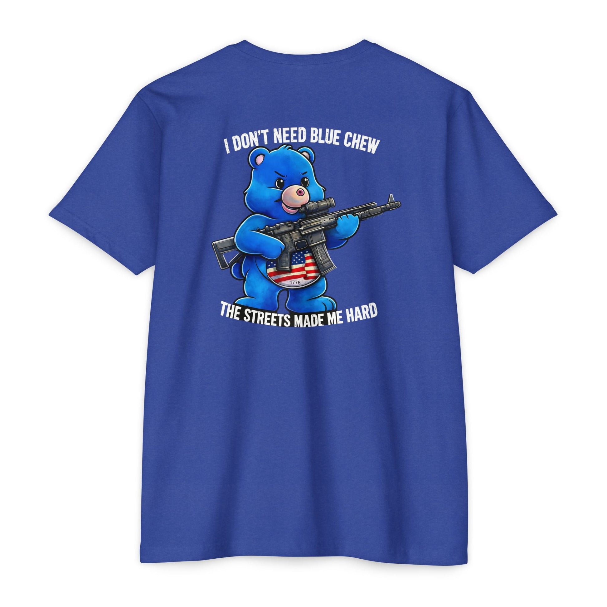 The Streets Made Me Hard - Bare that Dont Care Patriotic Tee Back Print - Savage Operators Tactical Tee | T-Shirt | Savage Operators Clothing | Patriotic Apparel | Military Humor | High Quality CVC Red