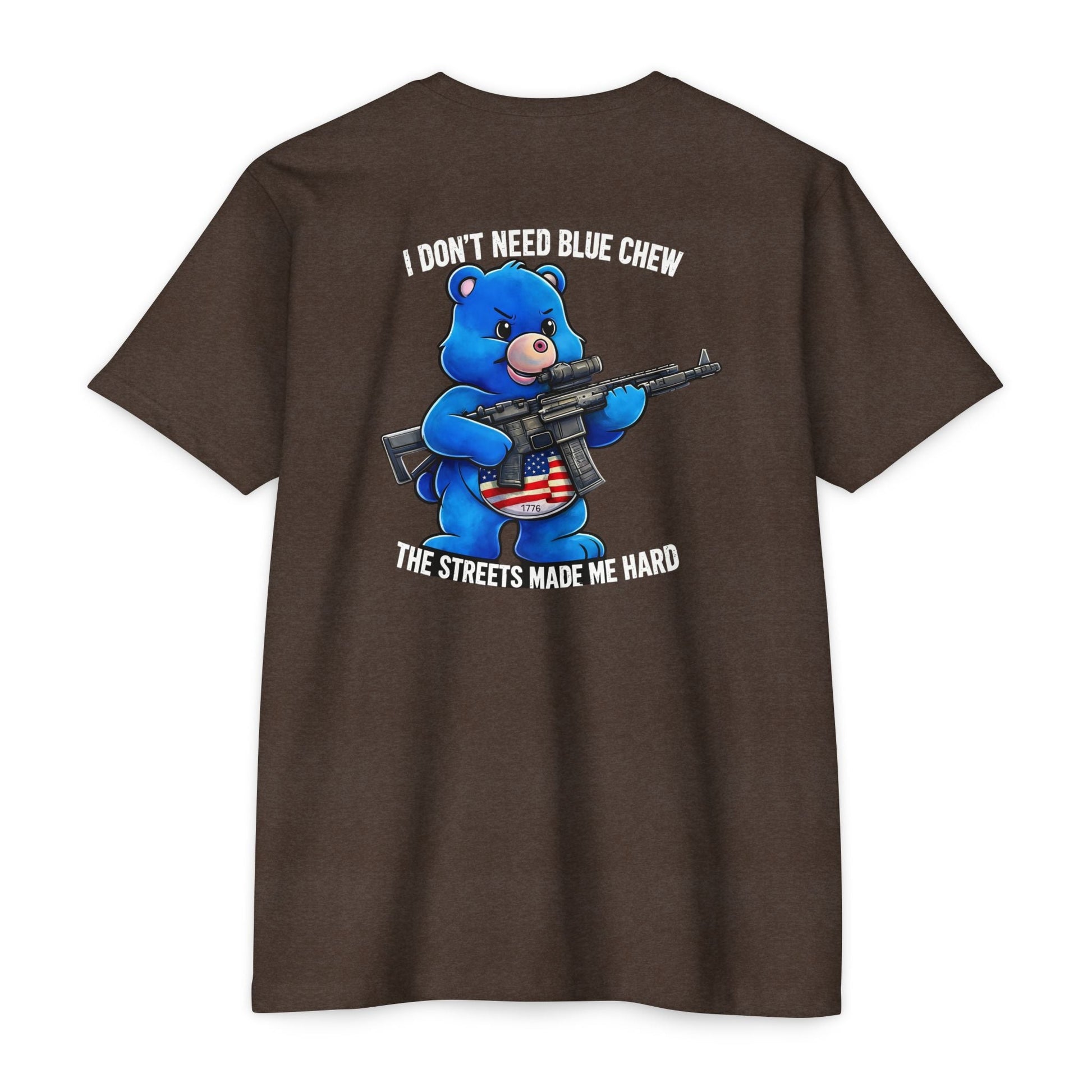 The Streets Made Me Hard - Bare that Dont Care Patriotic Tee Back Print - Savage Operators Tactical Tee | T-Shirt | Savage Operators Clothing | Patriotic Apparel | Military Humor | High Quality CVC Red