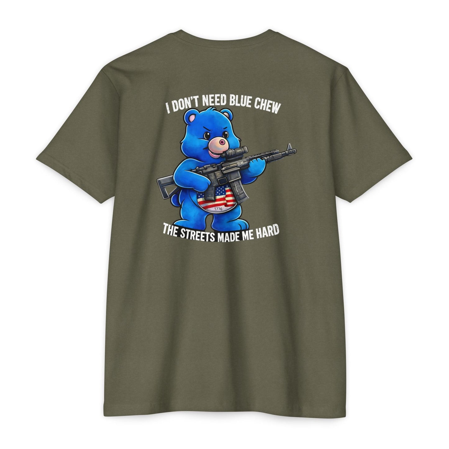 The Streets Made Me Hard - Bare that Dont Care Patriotic Tee Back Print - Savage Operators Tactical Tee | T-Shirt | Savage Operators Clothing | Patriotic Apparel | Military Humor | High Quality CVC Red