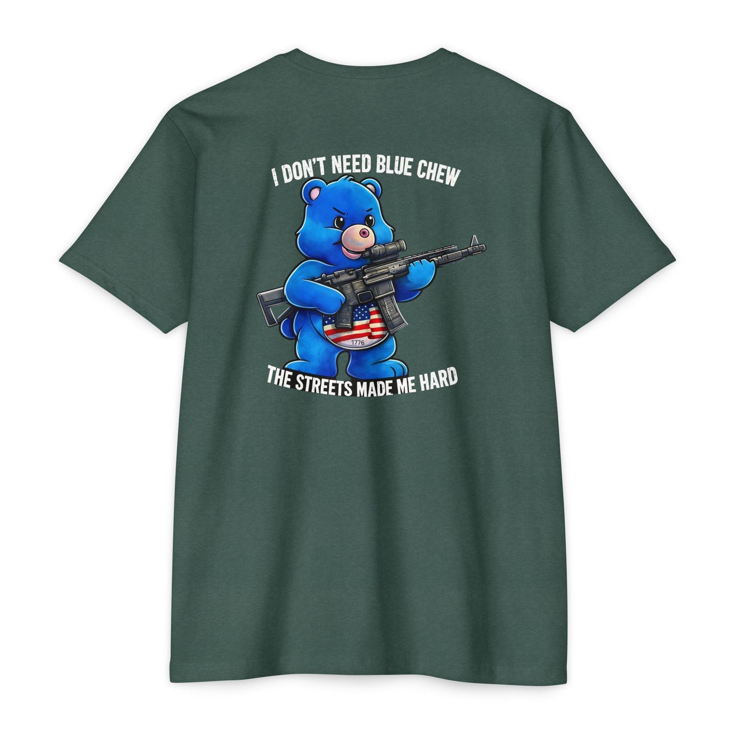 The Streets Made Me Hard - Bare that Dont Care Patriotic Tee Back Print - Savage Operators Tactical Tee | T-Shirt | Savage Operators Clothing | Patriotic Apparel | Military Humor | High Quality CVC Red