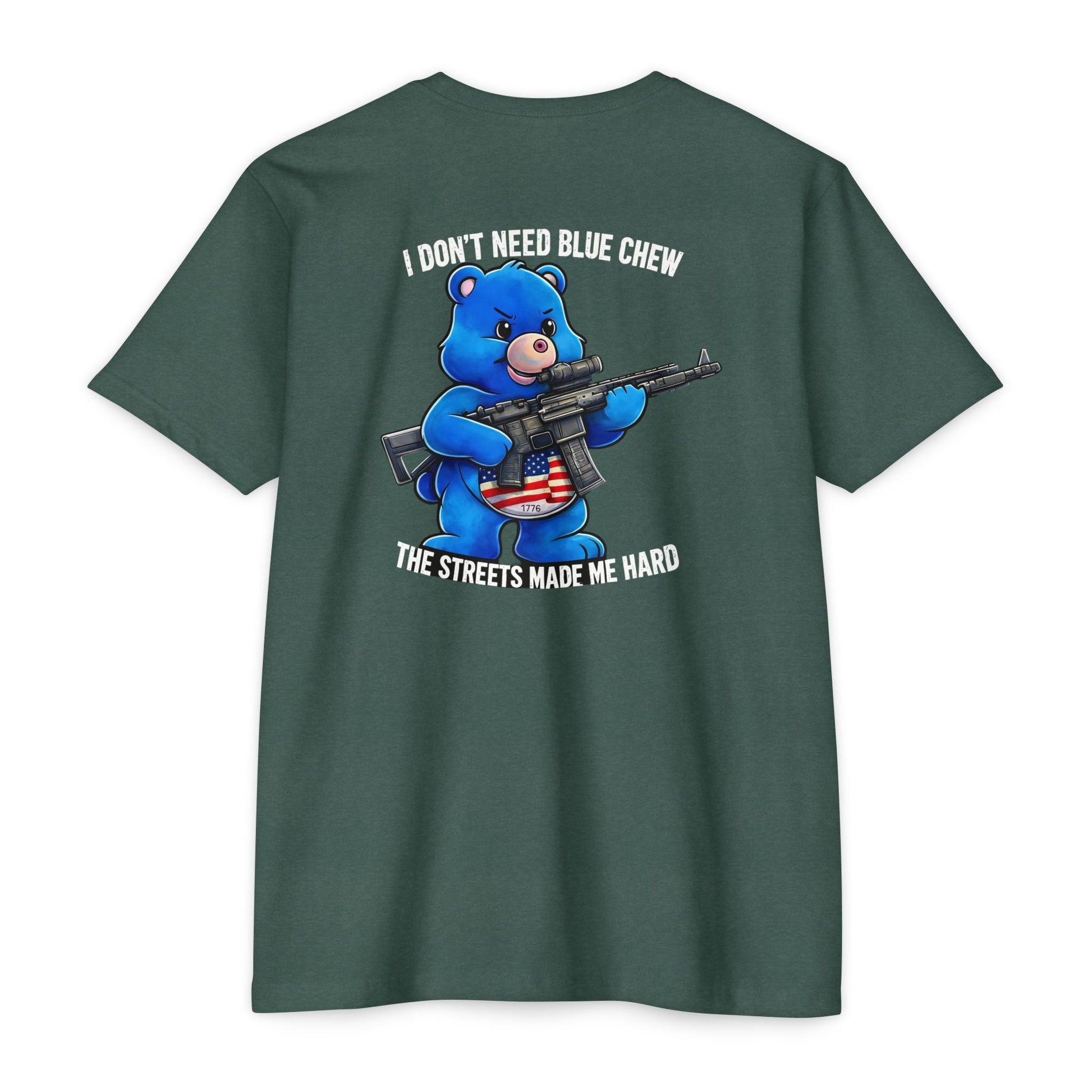 The Streets Made Me Hard - Bare that Dont Care Patriotic Tee Back Print - Savage Operators Tactical Tee | T-Shirt | Savage Operators Clothing | Patriotic Apparel | Military Humor | High Quality CVC Red