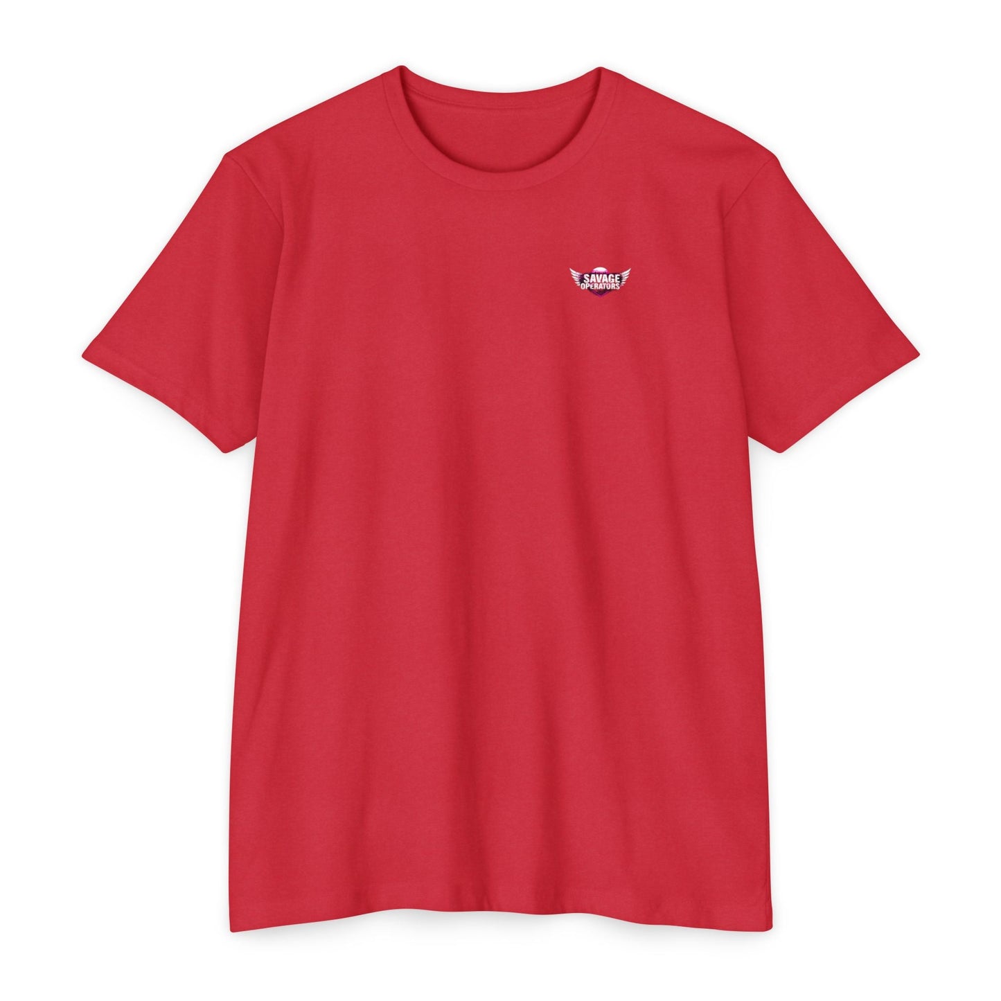 The Streets Made Me Hard - Bare that Dont Care Patriotic Tee Back Print - Savage Operators Tactical Tee | T-Shirt | Savage Operators Clothing | Patriotic Apparel | Military Humor | High Quality CVC Red