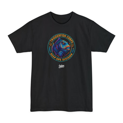 Trigger Fish Deep Ops Tactical Shirt – Savage Operators Funny Tactical Tee (XLT Tall Fit) - Savage Operators Tactical Tee | T-Shirt | Savage Operators Clothing | Patriotic Apparel | Military Humor | High Quality Black