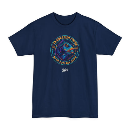 Trigger Fish Deep Ops Tactical Shirt – Savage Operators Funny Tactical Tee (XLT Tall Fit) - Savage Operators Tactical Tee | T-Shirt | Savage Operators Clothing | Patriotic Apparel | Military Humor | High Quality Navy