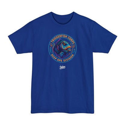 Trigger Fish Deep Ops Tactical Shirt – Savage Operators Funny Tactical Tee (XLT Tall Fit) - Savage Operators Tactical Tee | T-Shirt | Savage Operators Clothing | Patriotic Apparel | Military Humor | High Quality Deep Royal